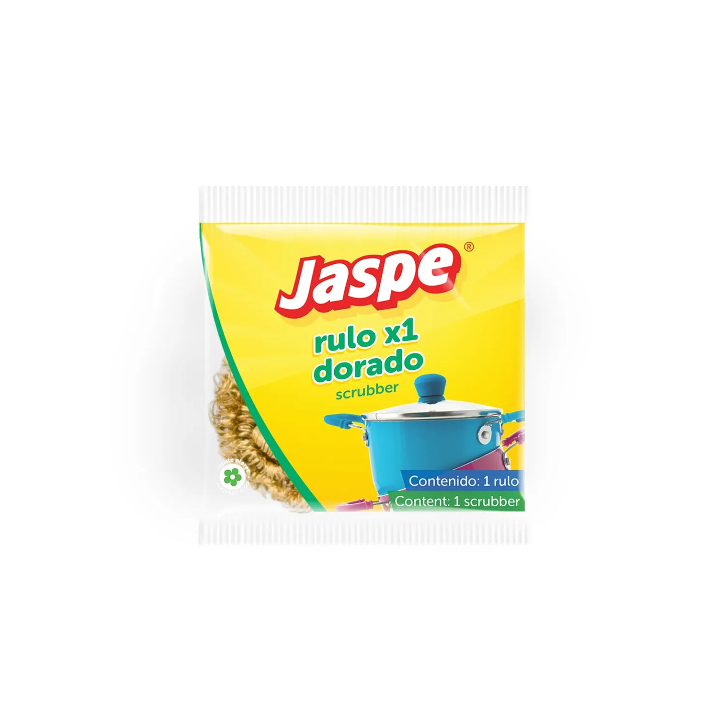 Esponja De Limpieza Jaspe Rulo Dorado - 1 Unidad