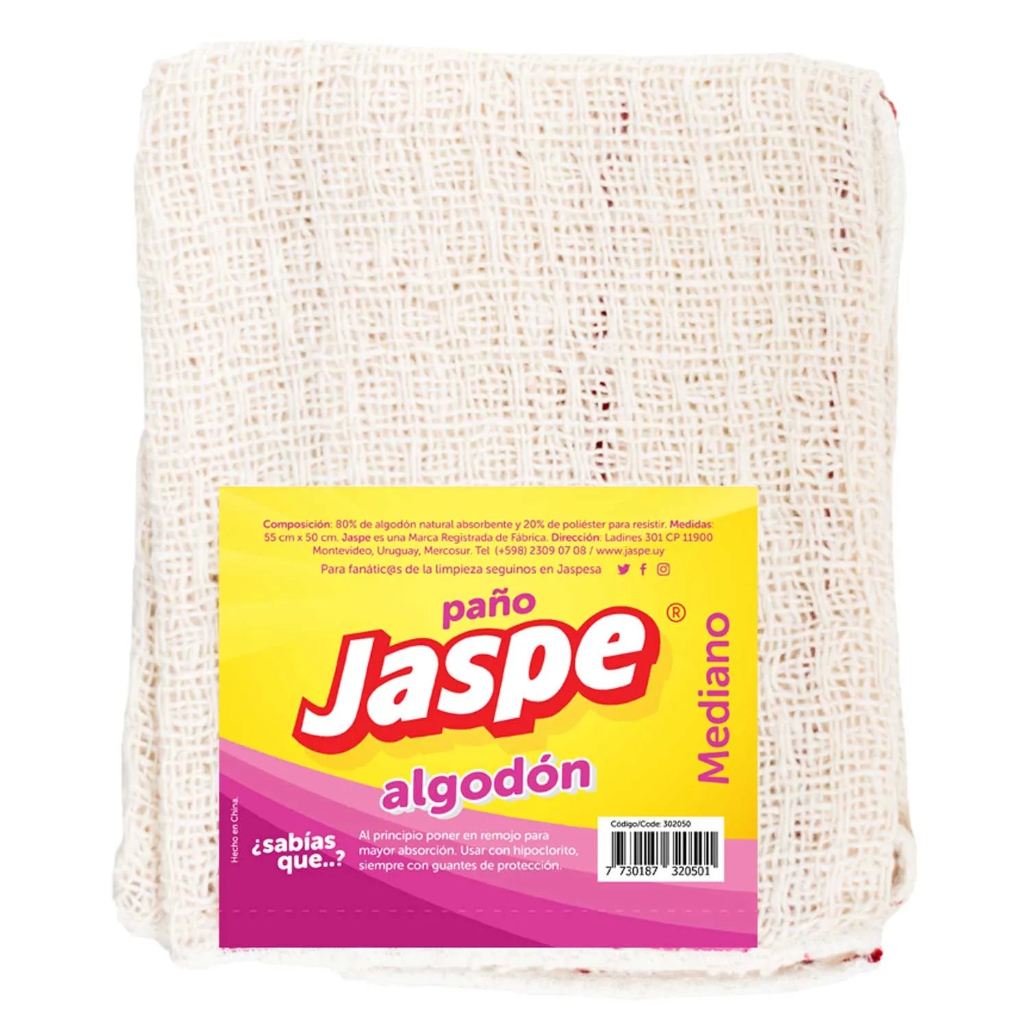 Paño Jaspe Pisos Algodón Mediano - 50 x 50 cm