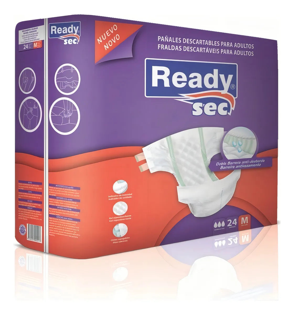 Pañales para Adultos Readysec M- 24 Unidades