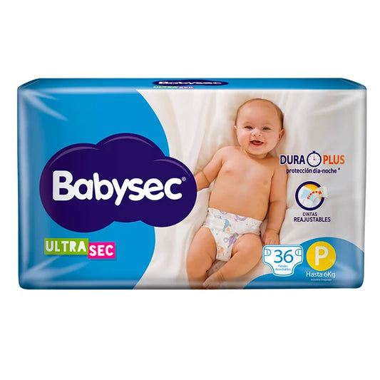 Pañales BabySec Ultra P - 36 Unidades