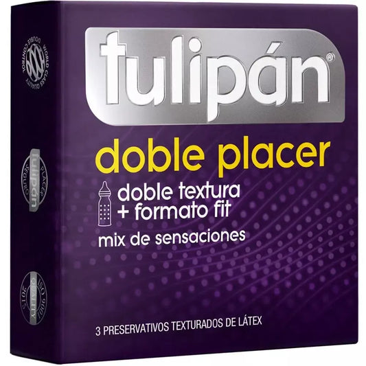 Preservativos Tulipán Doble Placer - 3 unidades