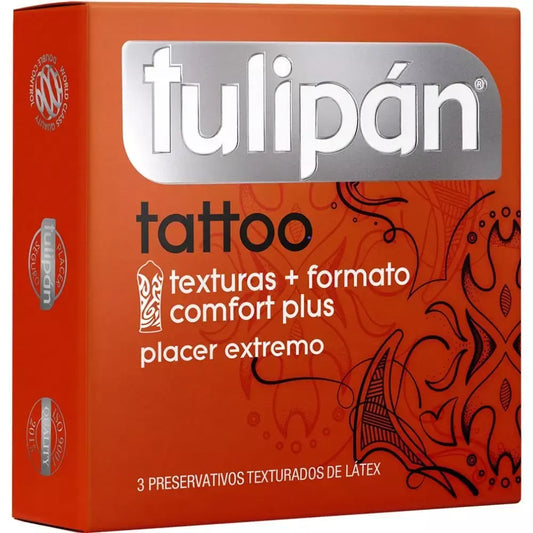 Preservativos Tulipán Tatoo - 3 unidades