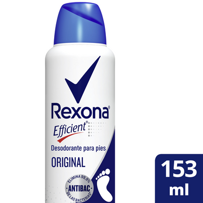 Desodorante Talco para Pies Rexona Efficient en Aerosol 153ml