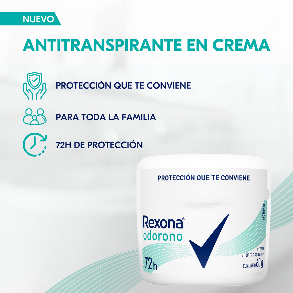 Desodorante en Crema Rexona Odorno 60g
