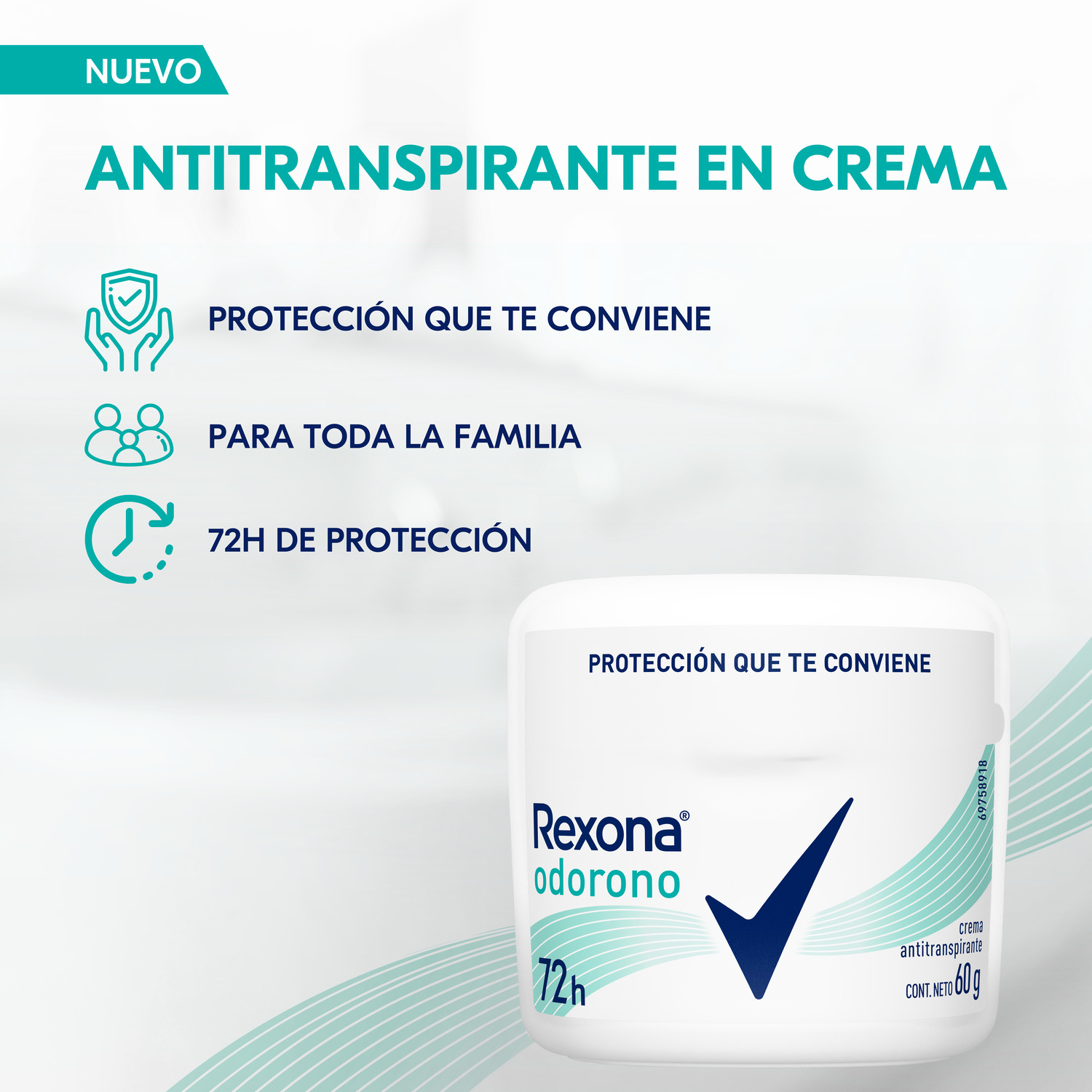 Desodorante en Crema Rexona Odorno 60g