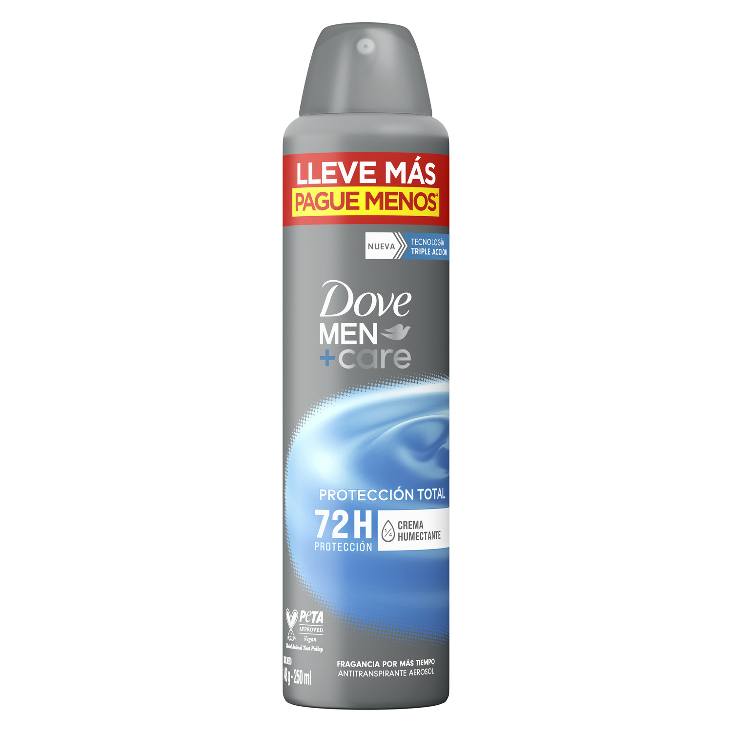 Desodorante en Aerosol Dove men protección total jirafa 250mL