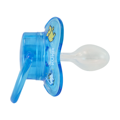 Chupete Kuka Azul Neon T2 con protector + 6 meses