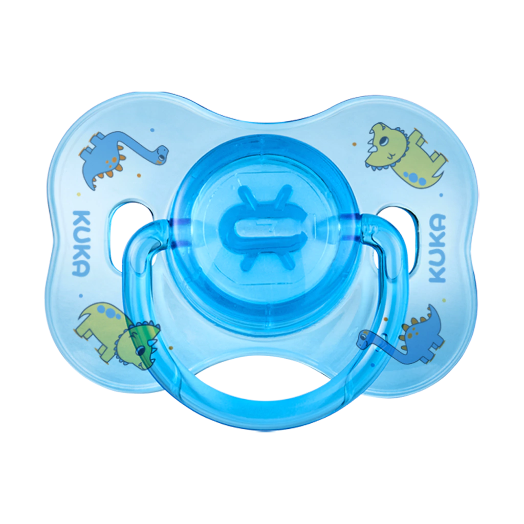 Chupete Kuka Azul Neon T2 con protector + 6 meses