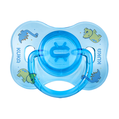 Chupete Kuka Azul Neon T2 con protector + 6 meses
