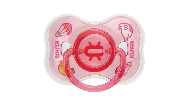 Chupete Kuka Rosa Neon T2 con protector + 6 meses