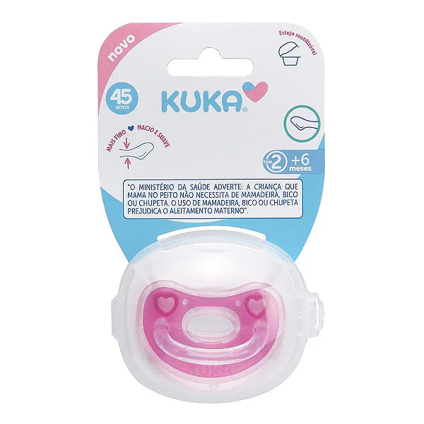 Chupete Elegance Plus Anatómico Kuka Con Estuche Rosa T2