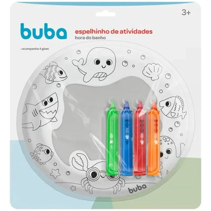 Espejo de actividades para Baño con Crayolas - Buba