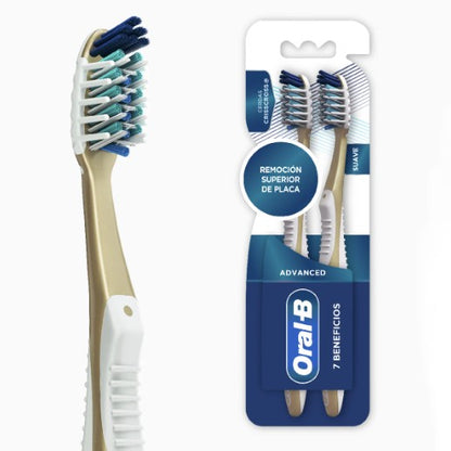 Cepillo de Dientes Oral B 7 Beneficios 2 Unidades