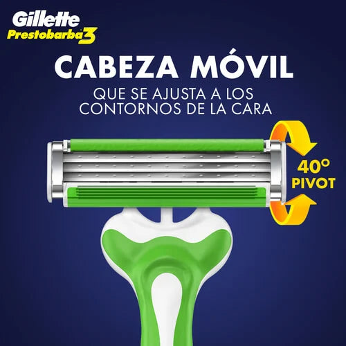 Afeitadora Gillette Prestobarba3 Sensitive 2 Unidades