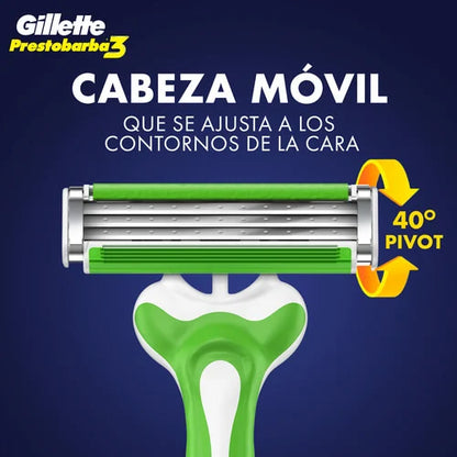 Afeitadora Gillette Prestobarba3 Sensitive 2 Unidades
