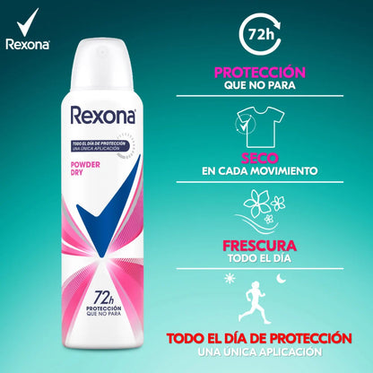 Antitranspirante en Aerosol Rexona Woman Powder Dry 150 ml