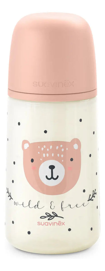 Mamadera SX PRO 270 ML 3-6M Oso Rosa Suavinex