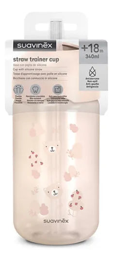 Vaso Sorbito 340ml +18M Suavinex Prints Rosa