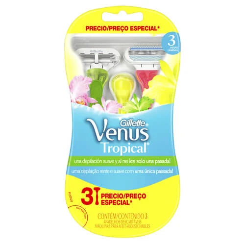Afeitadora Gillette Venus Tropical 3 Unidades
