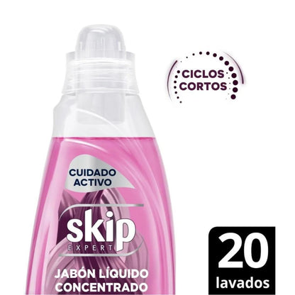 Jabón Líquido Concentrado SKIP Cuidado Activo Ciclos Cortos 800 ml