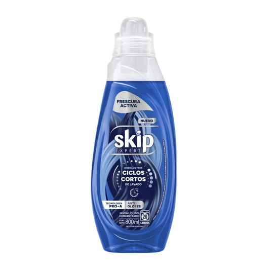 Jabón Líquido Concentrado SKIP Frescura Activa Botella 800 ml