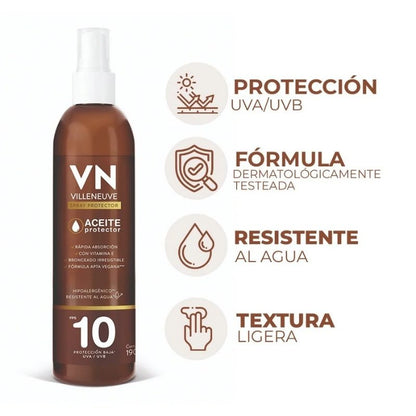 Aceite Solar Villeneuve En Spray Fps 10 - 190ml