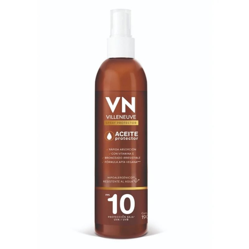 Aceite Solar Villeneuve En Spray Fps 10 - 190ml