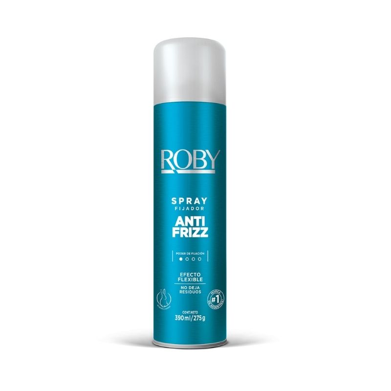 Roby spray fijador Anti-frizz efecto flexible, no deja residuos 390ml