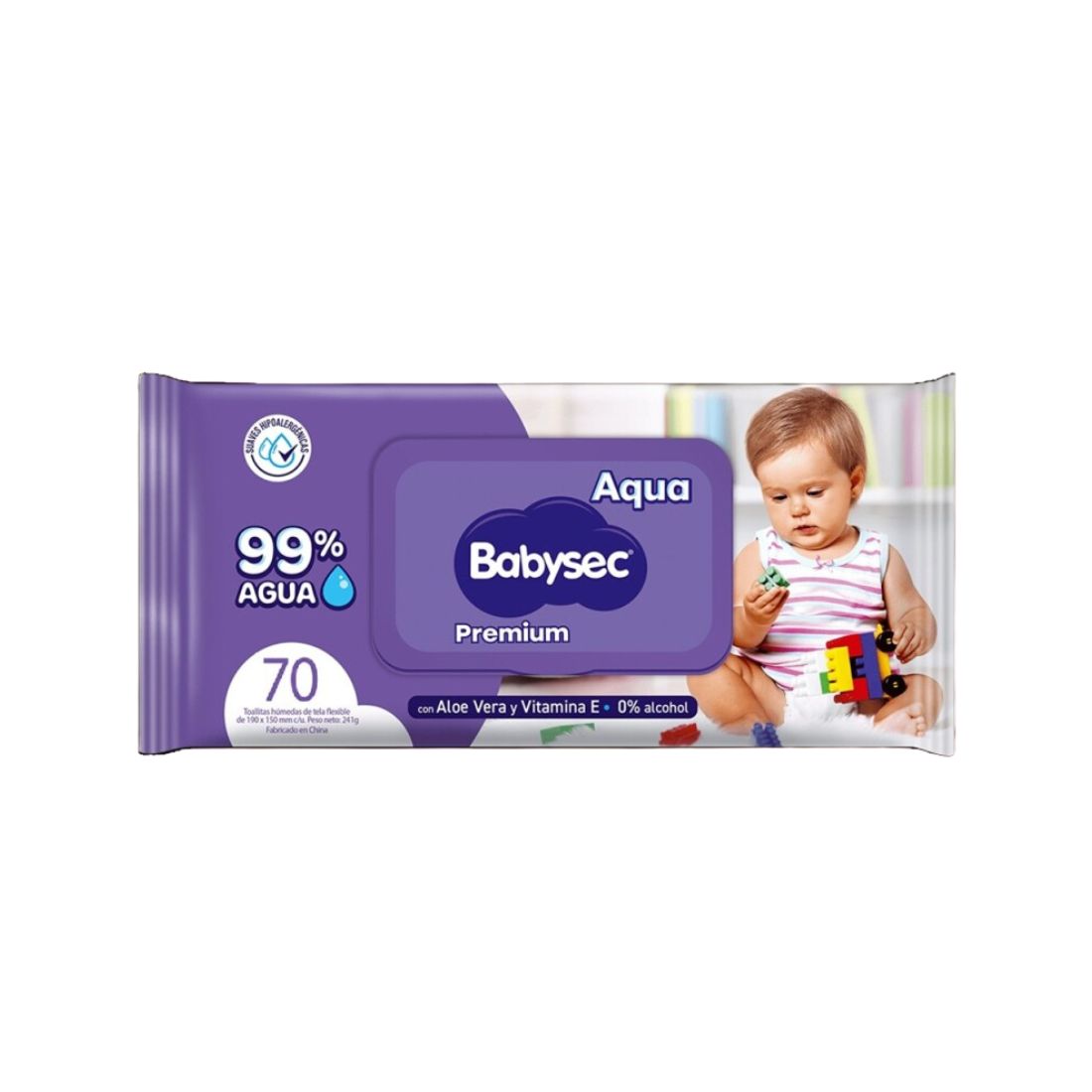 Babysec premium toallas humedas Agua x 180 unidades