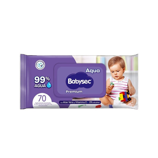 Babysec premium toallas humedas Agua x 180 unidades