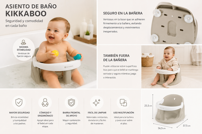 Asiento de baño KIKKABOO - Beige
