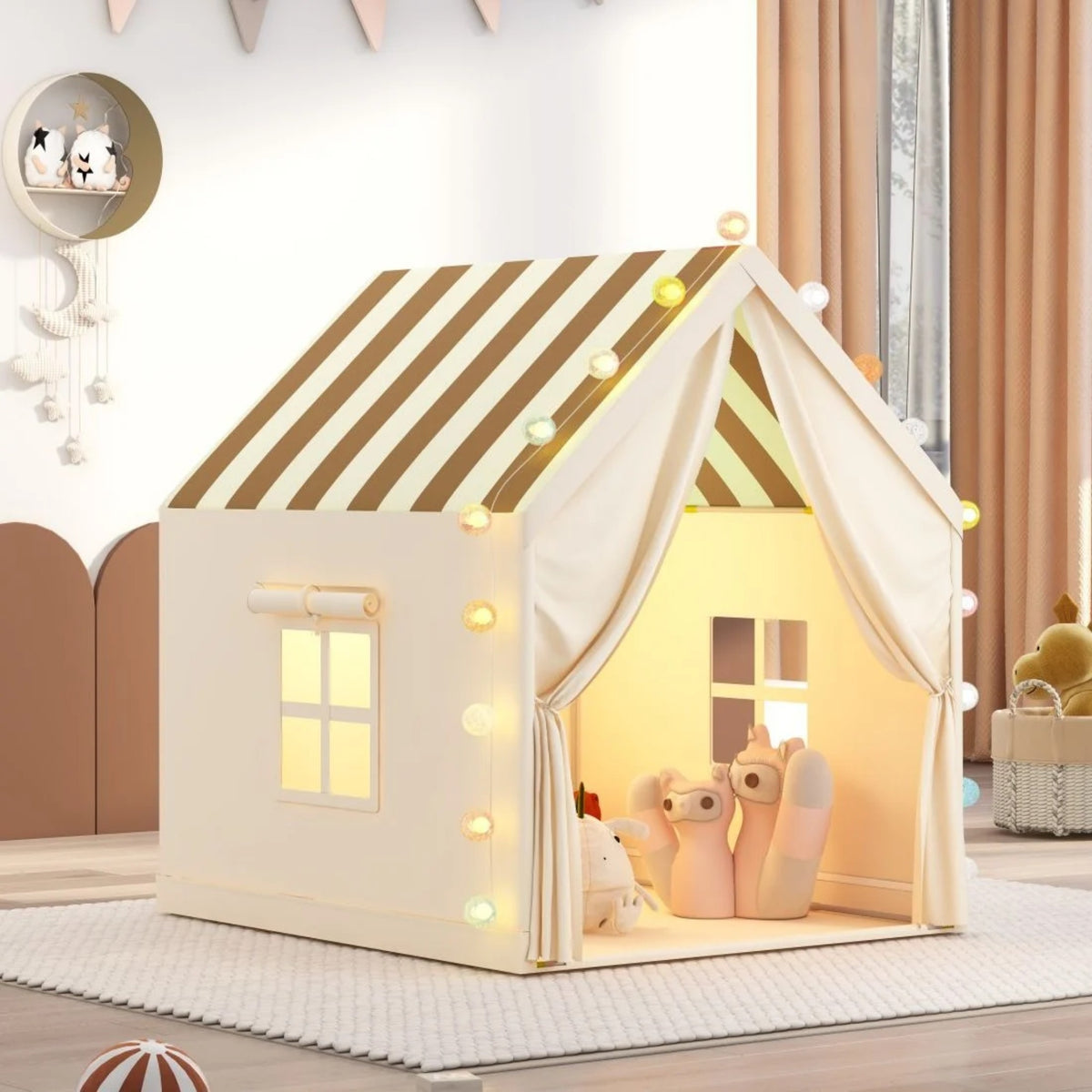 Casita Infantil de Tela Akas Beige