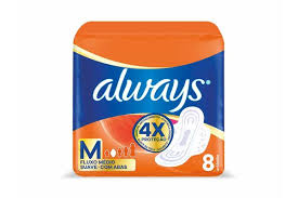 Toallitas Femeninas Always Maxi Diurna con Alas M 8 Unidades