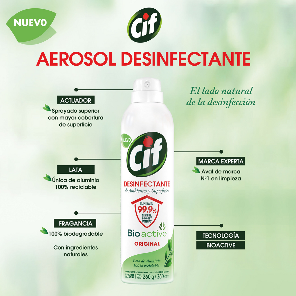 Desinfectante Aerosol Original Cif 360 Ml.