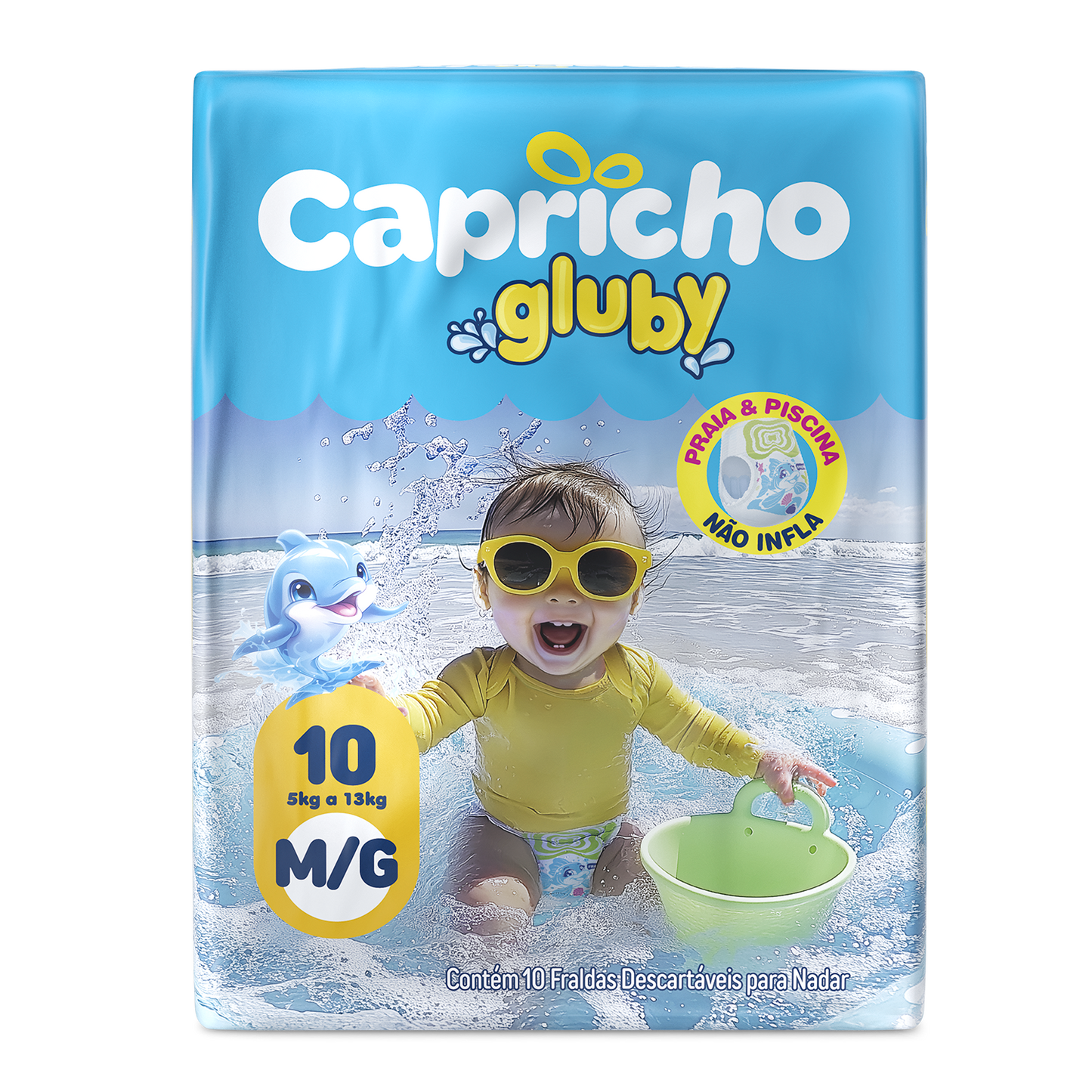 Pañales de Agua Capricho Gluby M/G x 10 Unidades