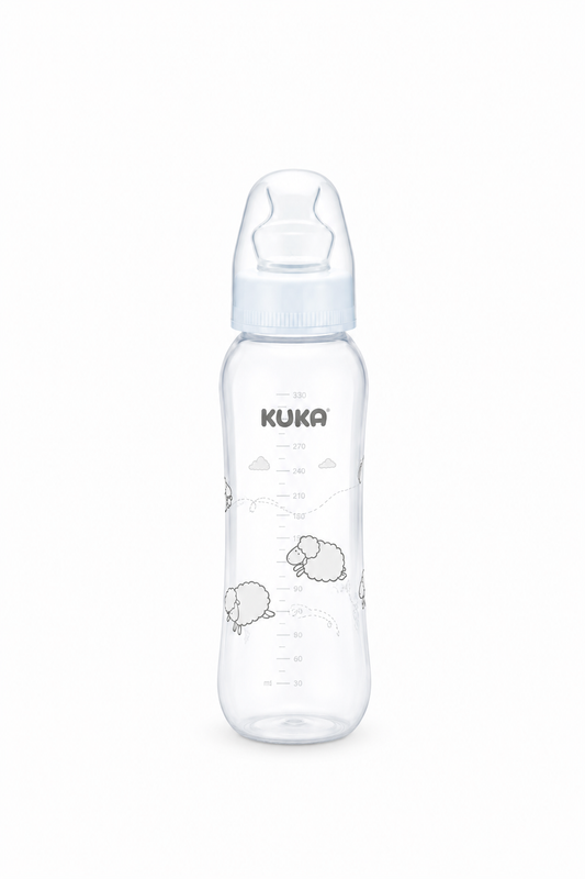 Mamadera +6 meses Anatómica 250 ml Kuka – Blanca
