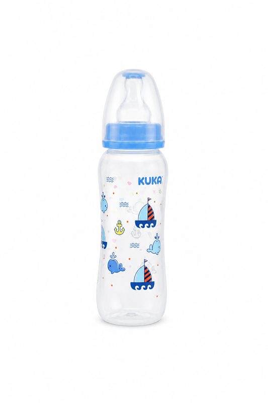 Mamadera +6 meses Anatómica 250 ml Kuka – Azul