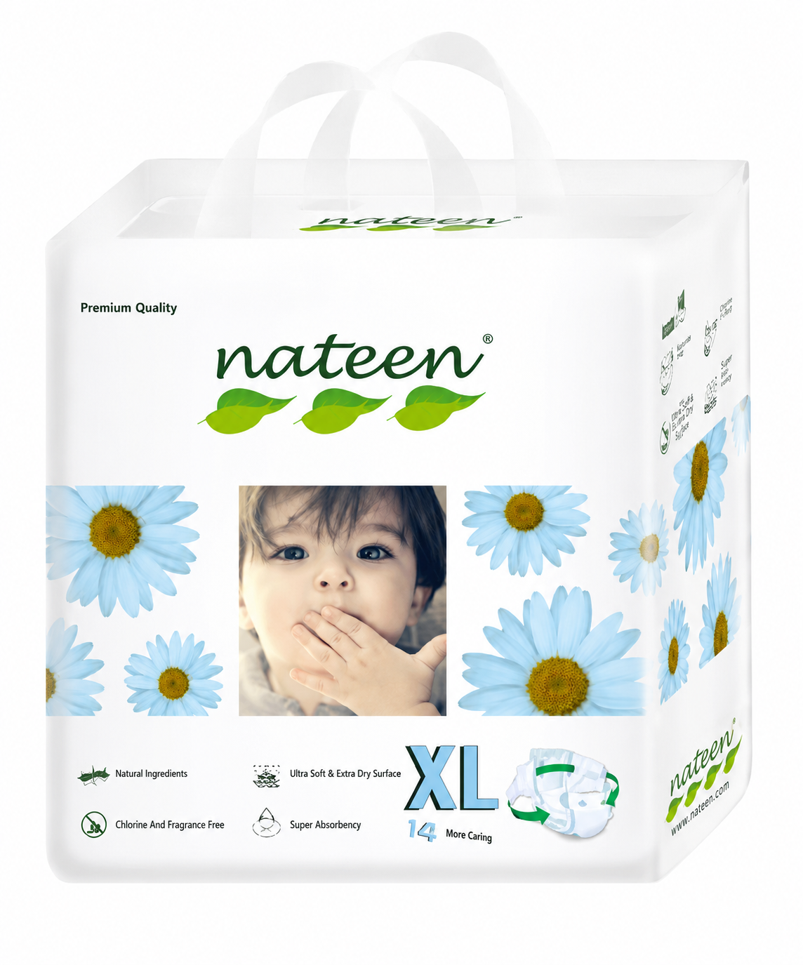 Nateen Pañales Ecologicos Premium XL - 14 Unidades
