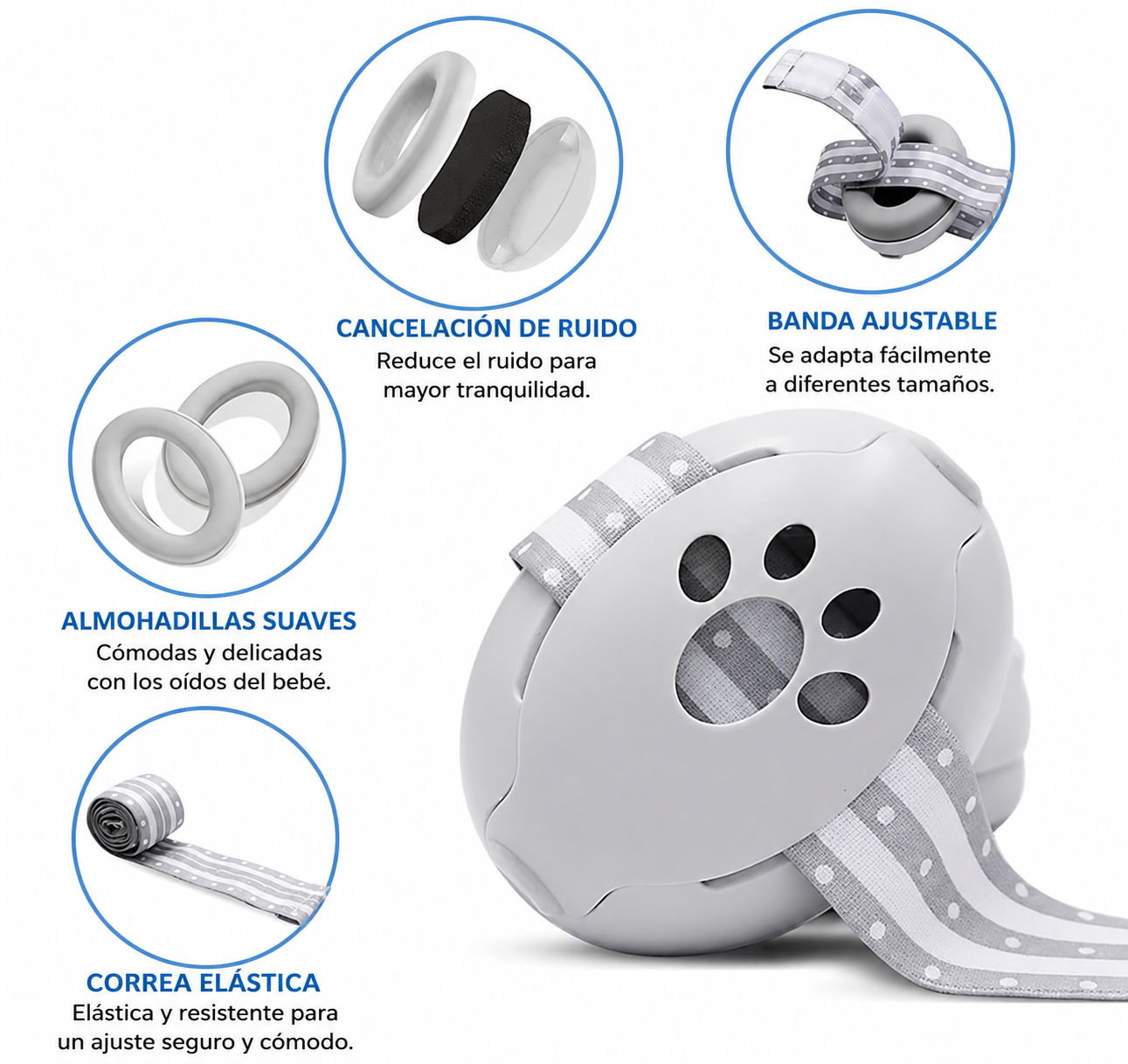 Orejeras Aislantes de Ruido para Bebé