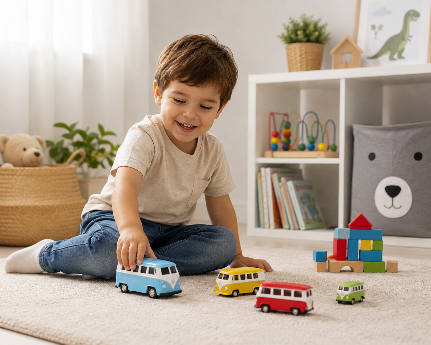 Combi Miniatura Con Pull Back - Amarillo