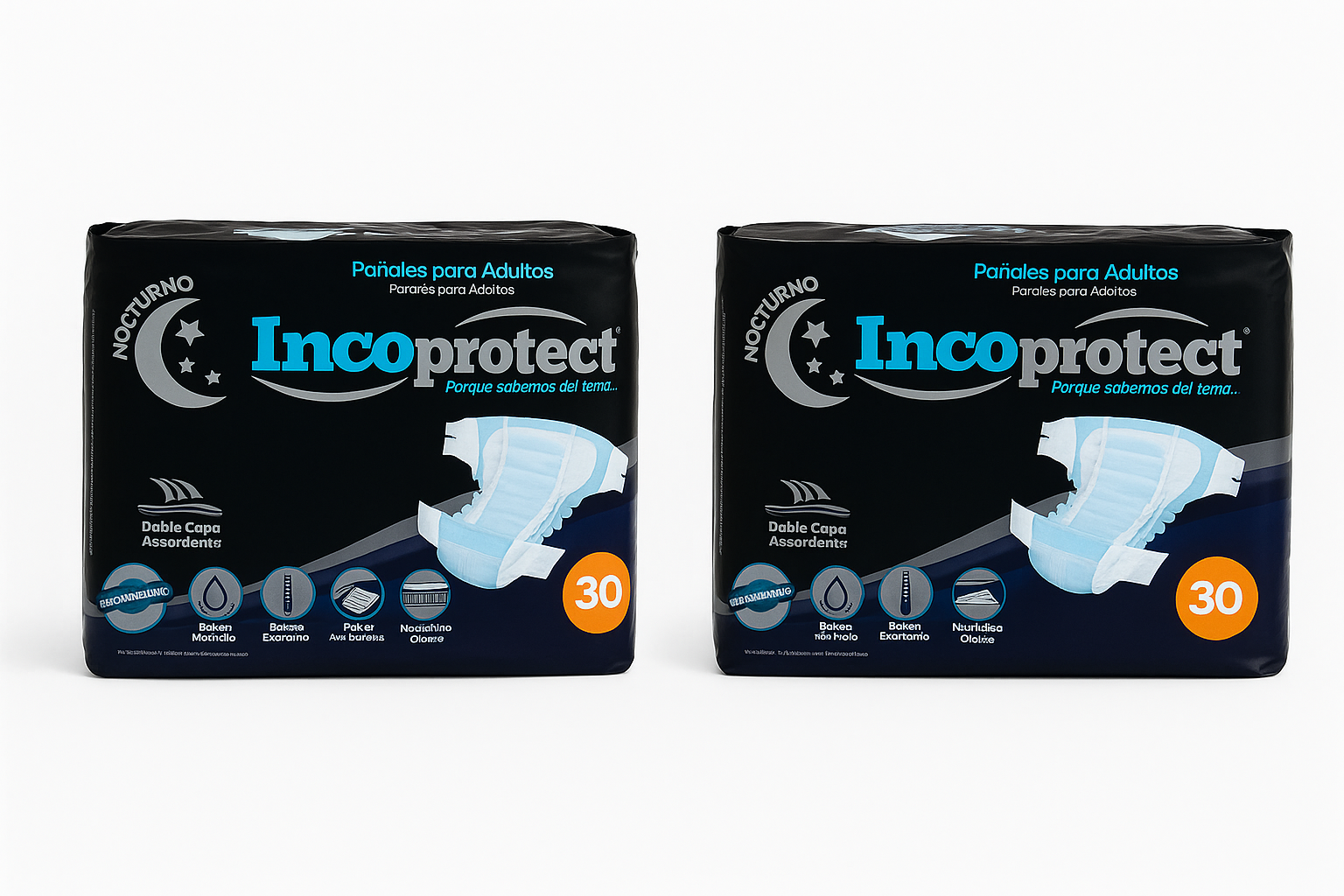 Pañales de Adulto Incoprotect G Nocturnos -60 Unidades