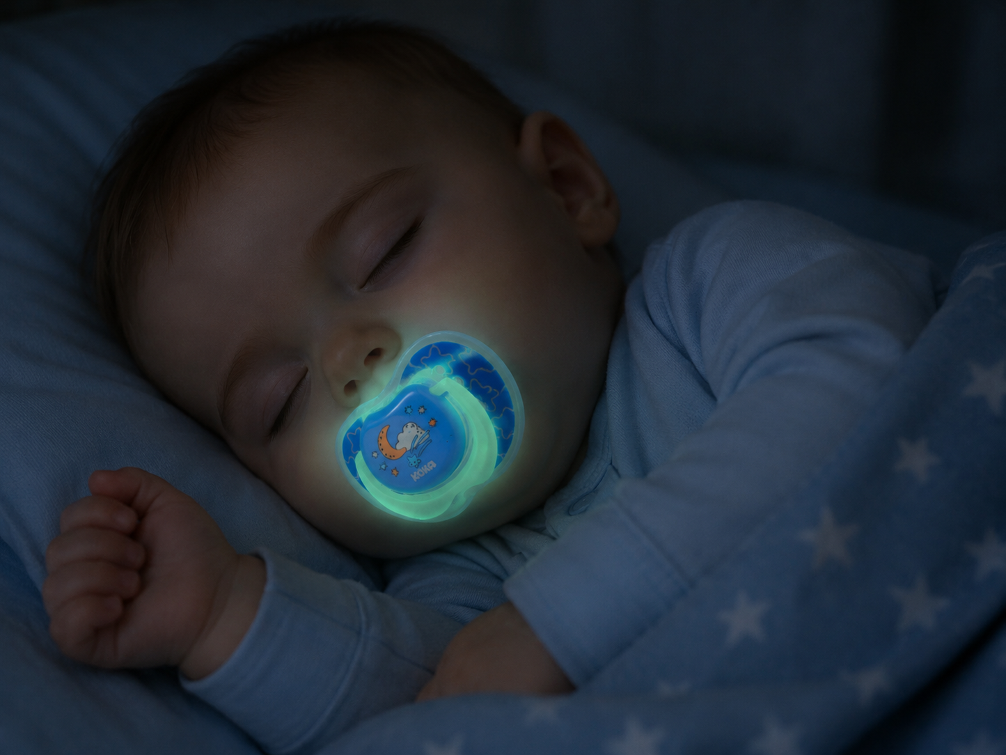 Chupete Brilla en la Oscuridad Anatómico (+6 meses) Azul Kuka