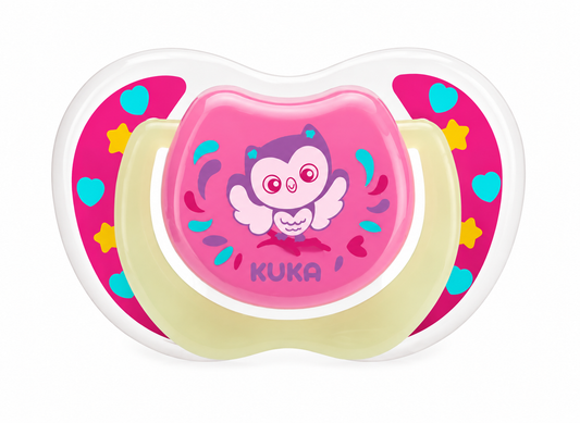 Chupete Brilla en la Oscuridad Anatómico (+6 meses) Rosado Kuka