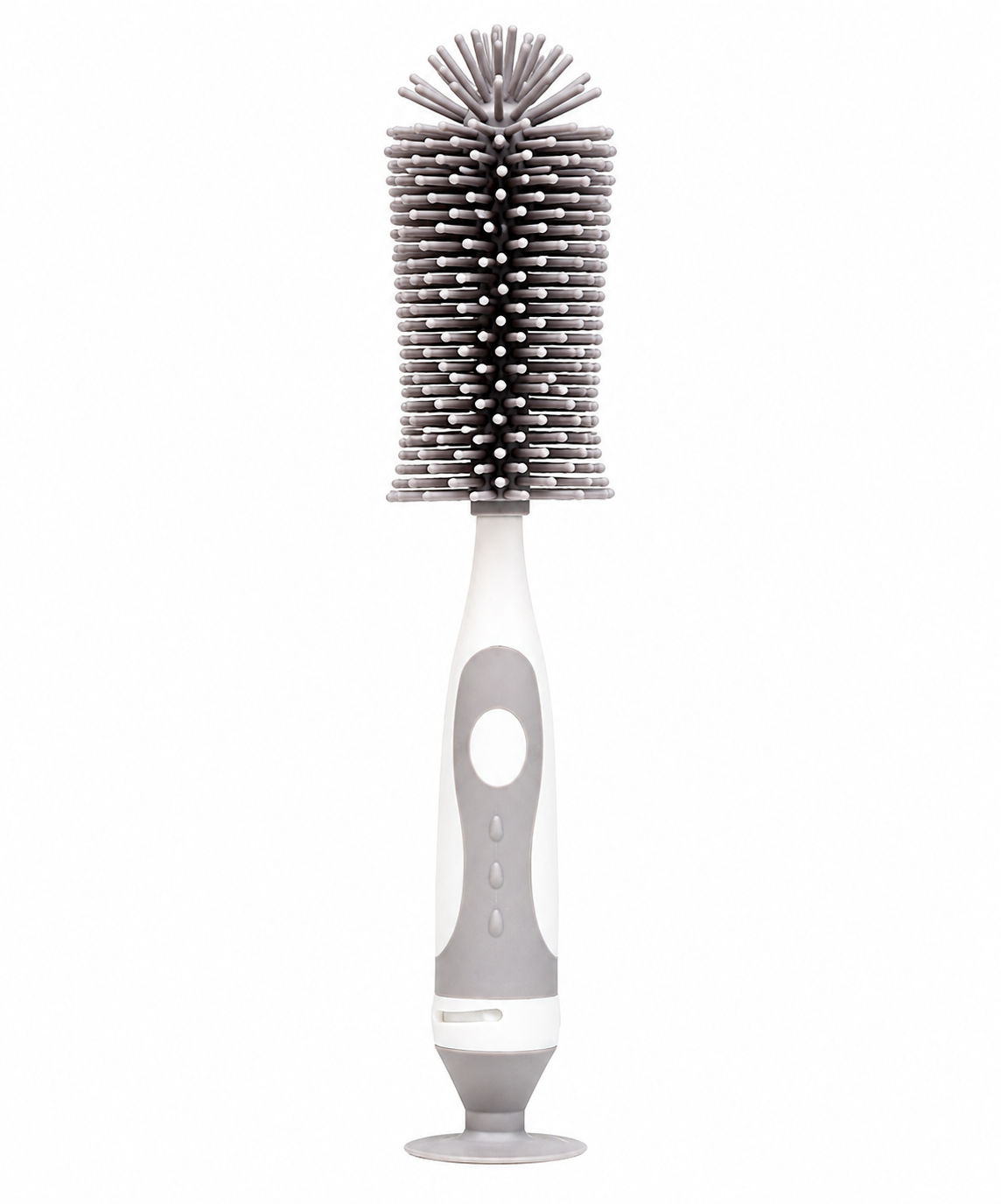 Cepillo Limpia Mamadera de Silicona Gris Buba