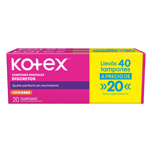 Kotex tampones Super 2x1 - 40 Unidades