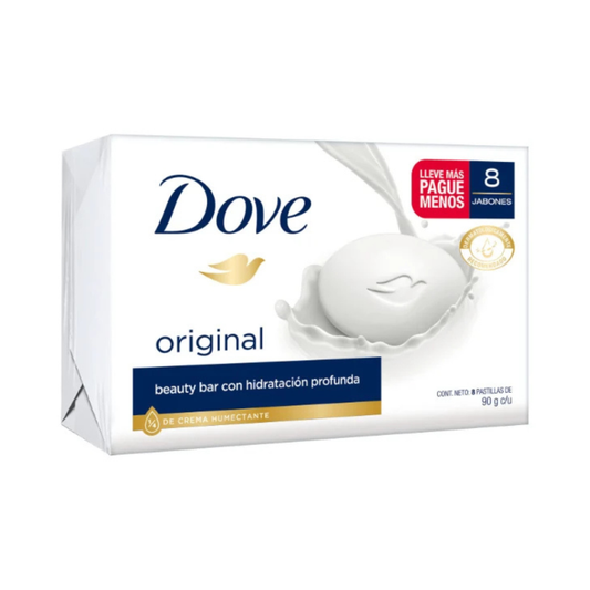 Jabón En Barra Dove Original 90g - 8 Unidades