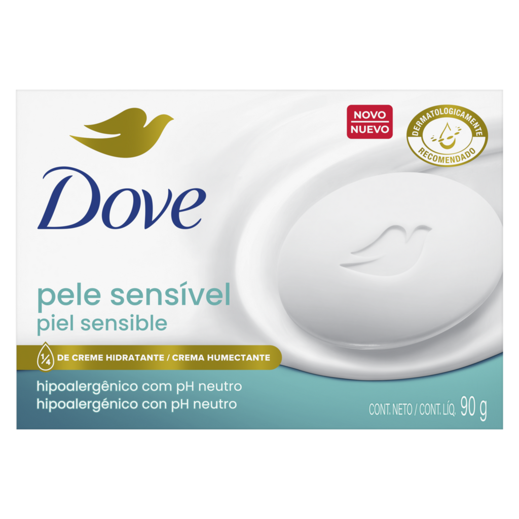 Jabón En Barra Dove Piel Sensible 90g