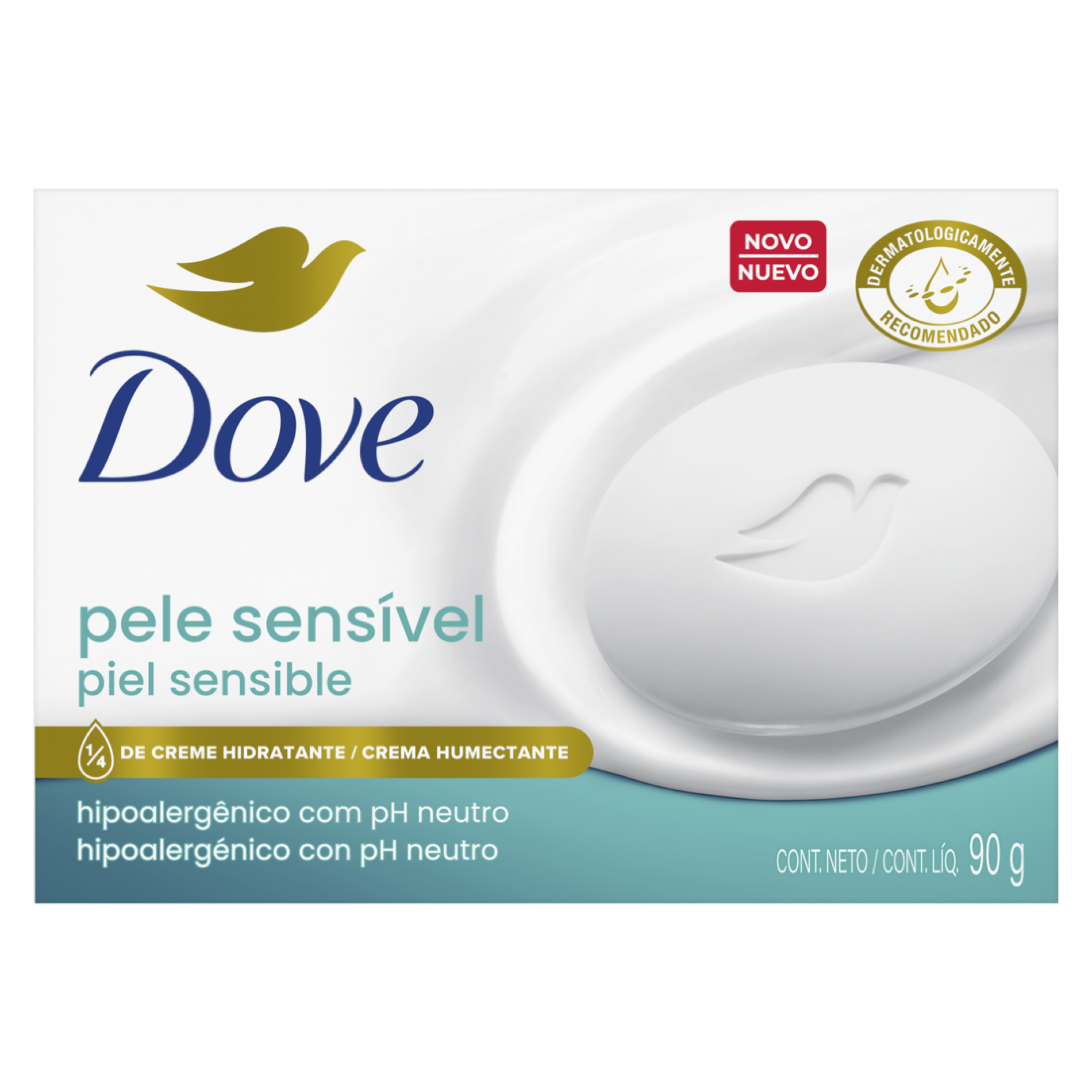 Jabón En Barra Dove Piel Sensible 90g