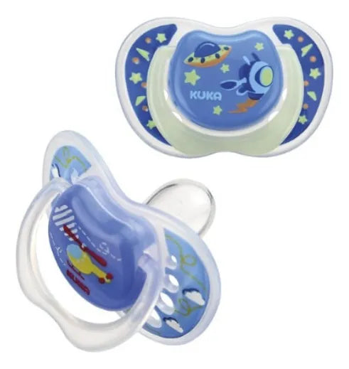 Chupete Brilla en la Oscuridad (+6 meses) Azul Kuka