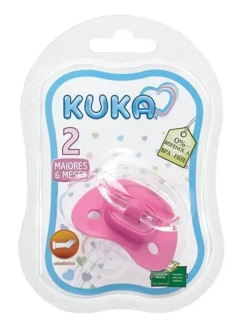 Chupete Silicona Anatómico Rosado Kuka Talle 2 (+ 6 meses)